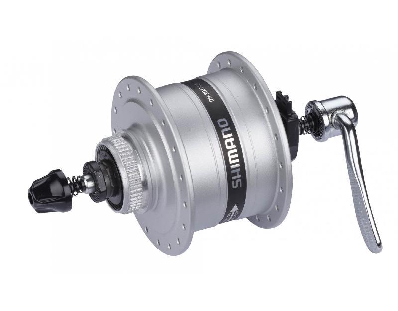 Shimano Naafdynamo 32G Selhání disku 6v 3 Watt DH-3D37-QR Silver