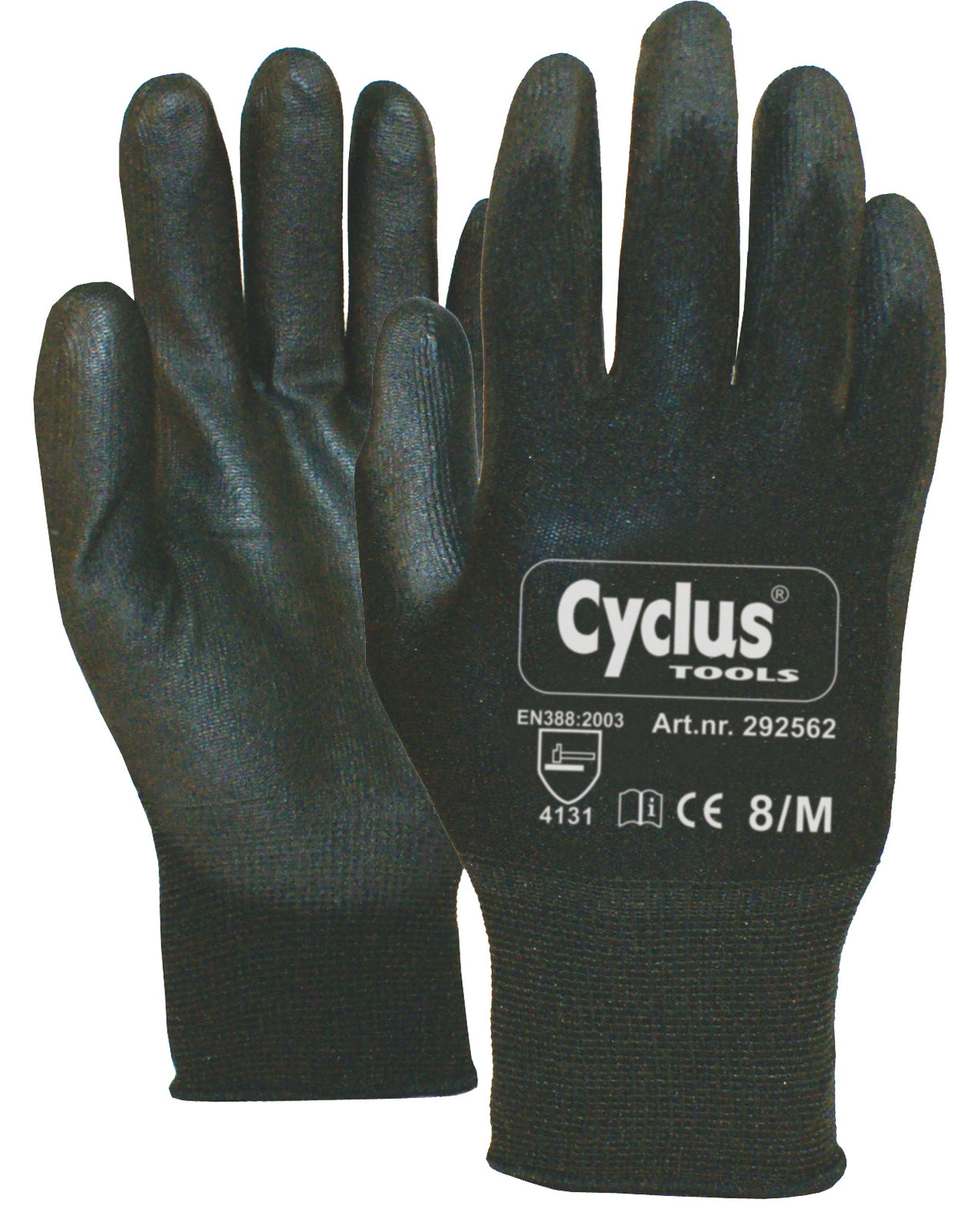 Ciclo cycplus 7292562 Guantes de ensamblaje de tamaño mediano 8 borde amarillo