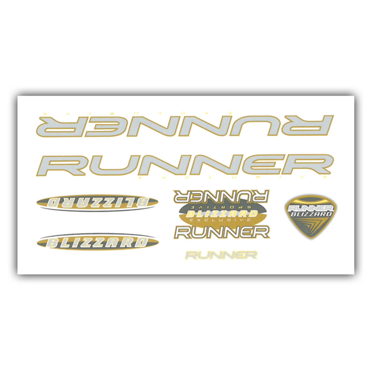 Bicycle Crame Stickerset Runner Blizzard Geel