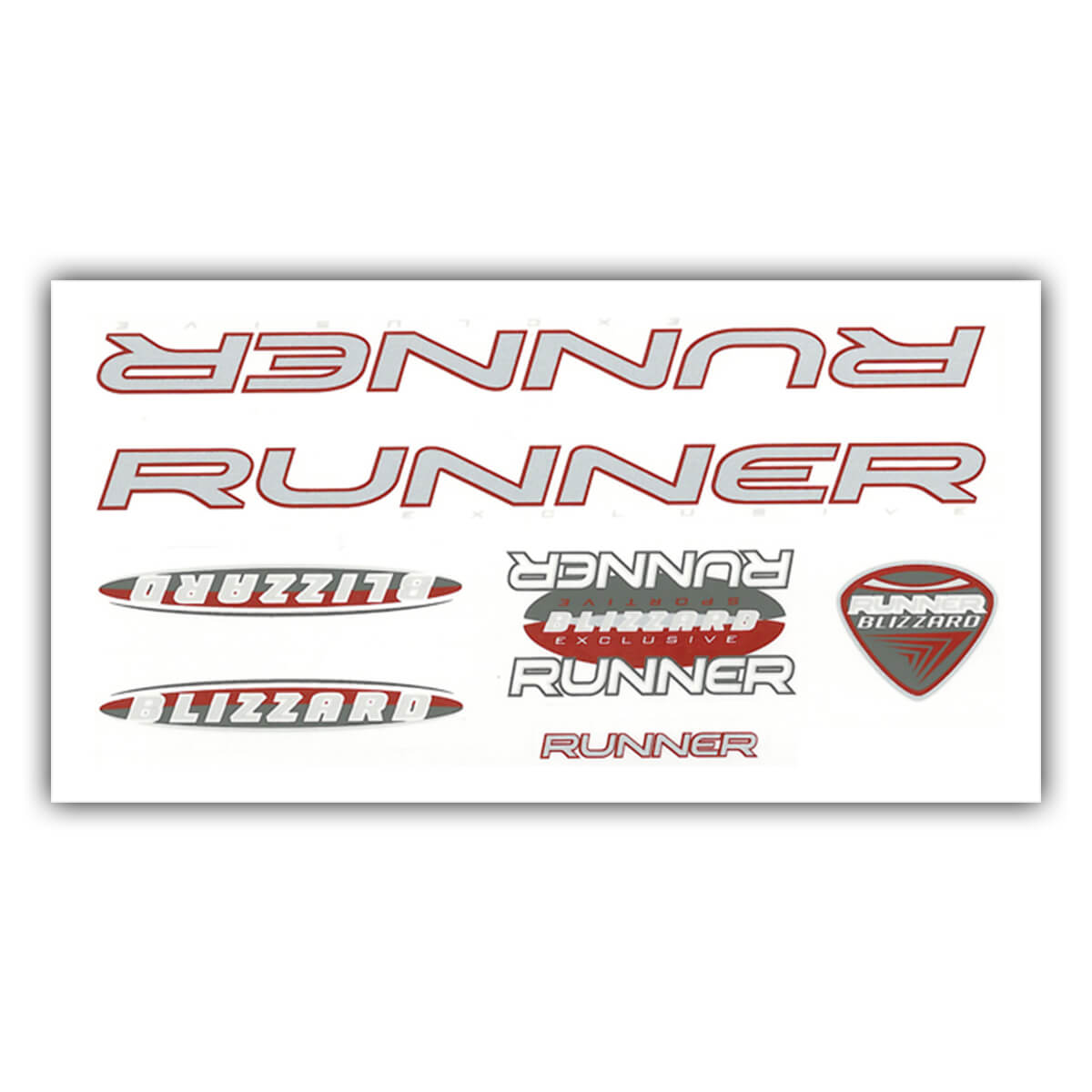 Bicycle Crame Stickerset Runner Blizzard Red