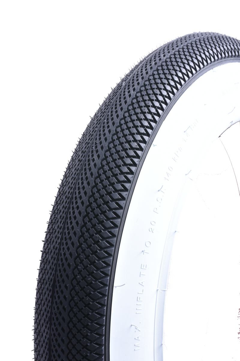 Diverse buitenband white wall 20x4.00 | fatbike street