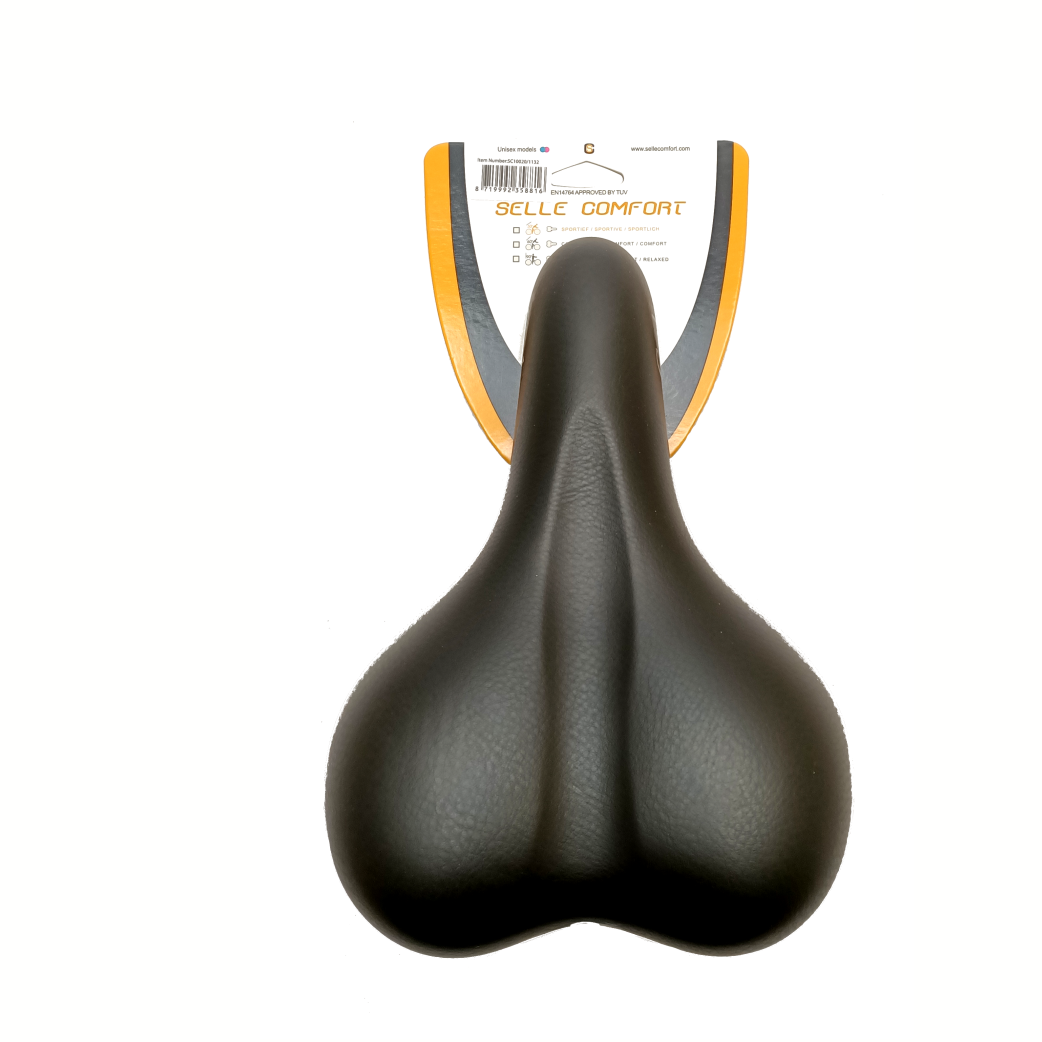 Soulle Comfort Comfort Saddle Black Gel, sans nœud coulant