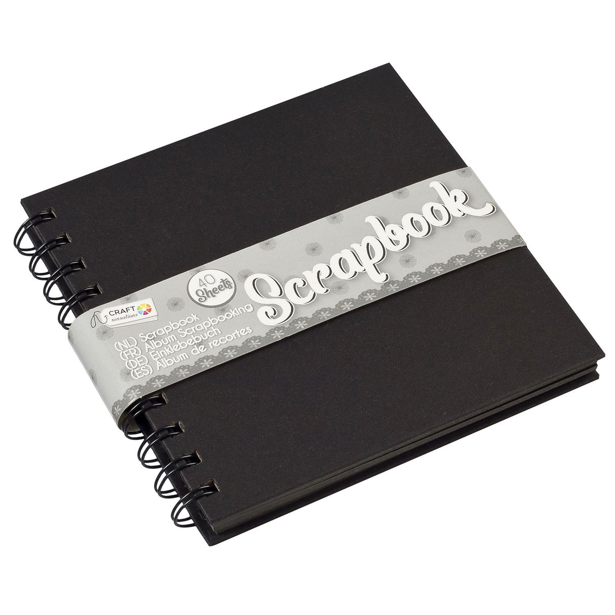 Scrapbook del gruppo di artigianato creativo Black, 15x15cm