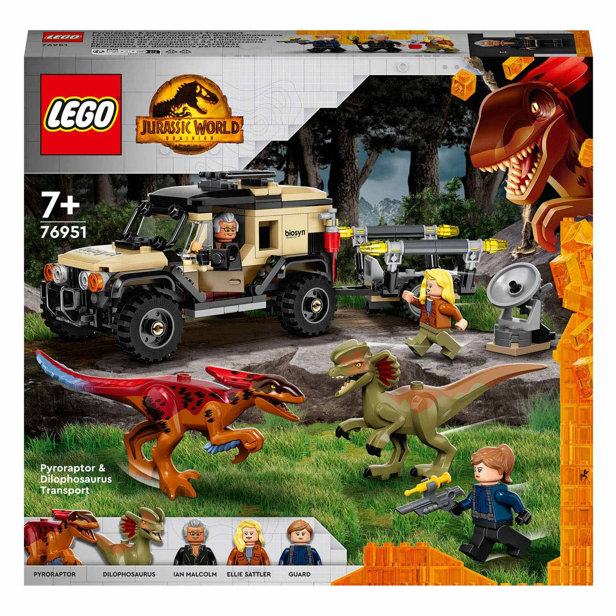 Lego Lego Jurassic 76951 Pyroraptor und Dilophosaurus Transport