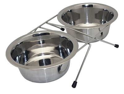 Happy Pet food bowl double with chassis