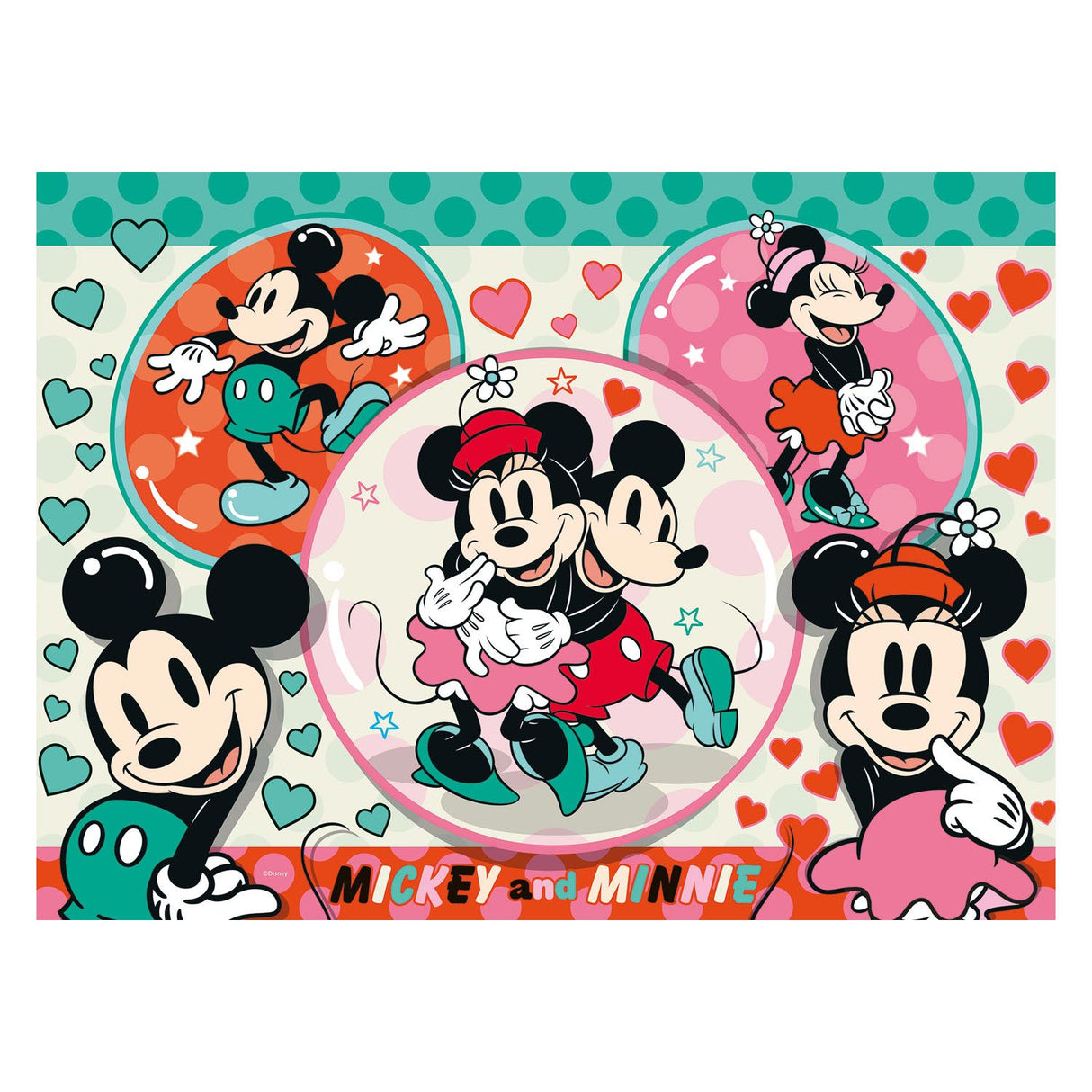 Ravensburger Droompaar Mickey Minnie Leg puzzle, 150st. XXL