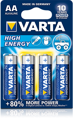 Varta AA LR06 PENLITE ALKALINE na 4 kusy na mapě