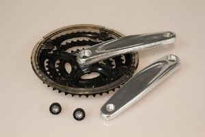 Crankset 24 34 42t argent noir approfondi -4 mm