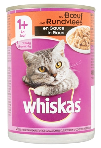 Whiskas kan voksne oksekød i sauce