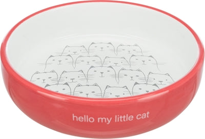 Trixie Food Bowl Piting Com Cat Plochý nos červená bílá