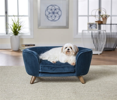 Enchanted Pet Enchanted Dog Basket Sofa Romy Peacock Blue