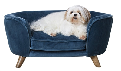 Enchanted Pet Enchanted Dog Basket Sofa Romy Peacock Blue