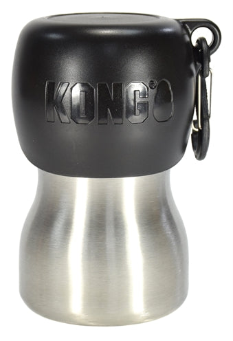 Bouteille de boisson kong h2o noire en acier inoxydable