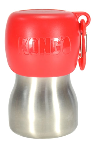 Bouteille de boisson kong h2o rouge en acier inoxydable