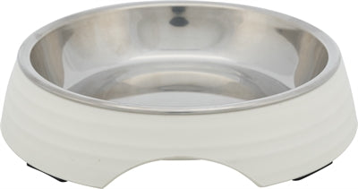 Trixie food bowl cat melamine stainless steel white