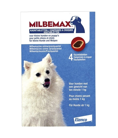 Milbemax tyggede tablet ormhvalp lille hund