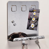 Hi Hi memobord avec porte-clés 28,5x25x8 cm de couleur argentée