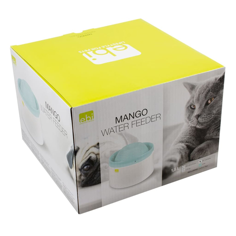 Bol d'eau ebi pour animaux de compagnie Mango 1,5 L bleu