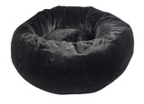 Foeiii dog basket cozy plush relax donut black