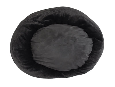 Foeiii dog basket cozy plush relax donut black