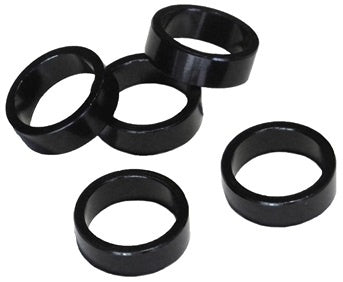 Anillos de relleno de la cabeza de la pelota de tecora por delante 28.6x36x20 mm Matt Black 10 piezas