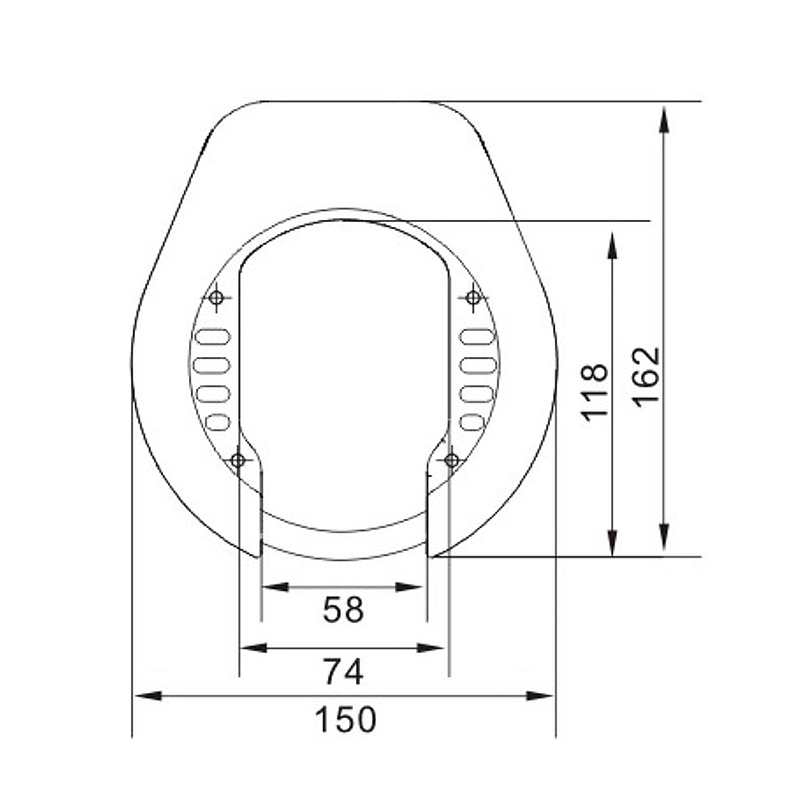 Lynx lazo model block xxl ringslot art-2 plug-in voor ketting