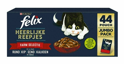 Felix Delicious Strips Farm Výběr farmy hovězí kuřecí kachna krůta