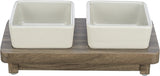 Trixie Food Bowl Bowl Dog Set City in stile ceramico grigio marrone