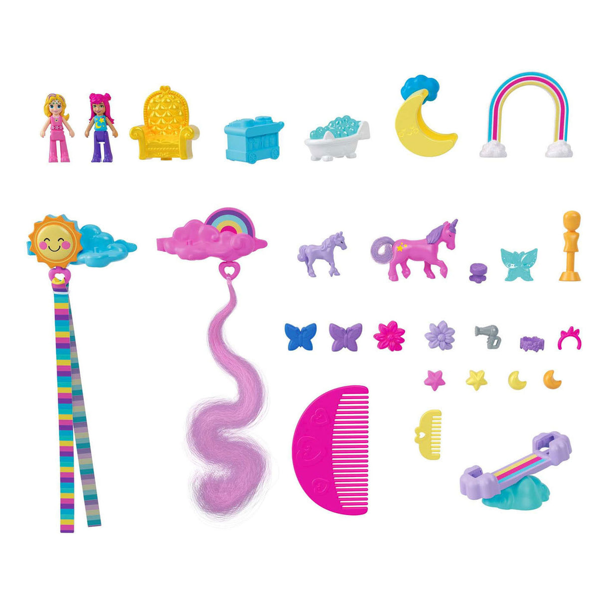 Mattel Polly Pocket Salon van de Regenboog Unicorn