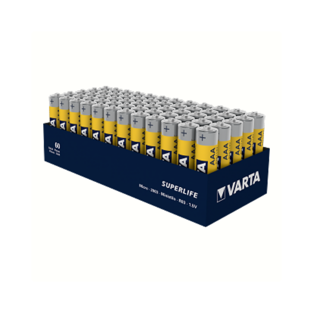 Varta Batterien AAA Superlife R03 1.5V Zink-Kuelestoff 48 Stécker