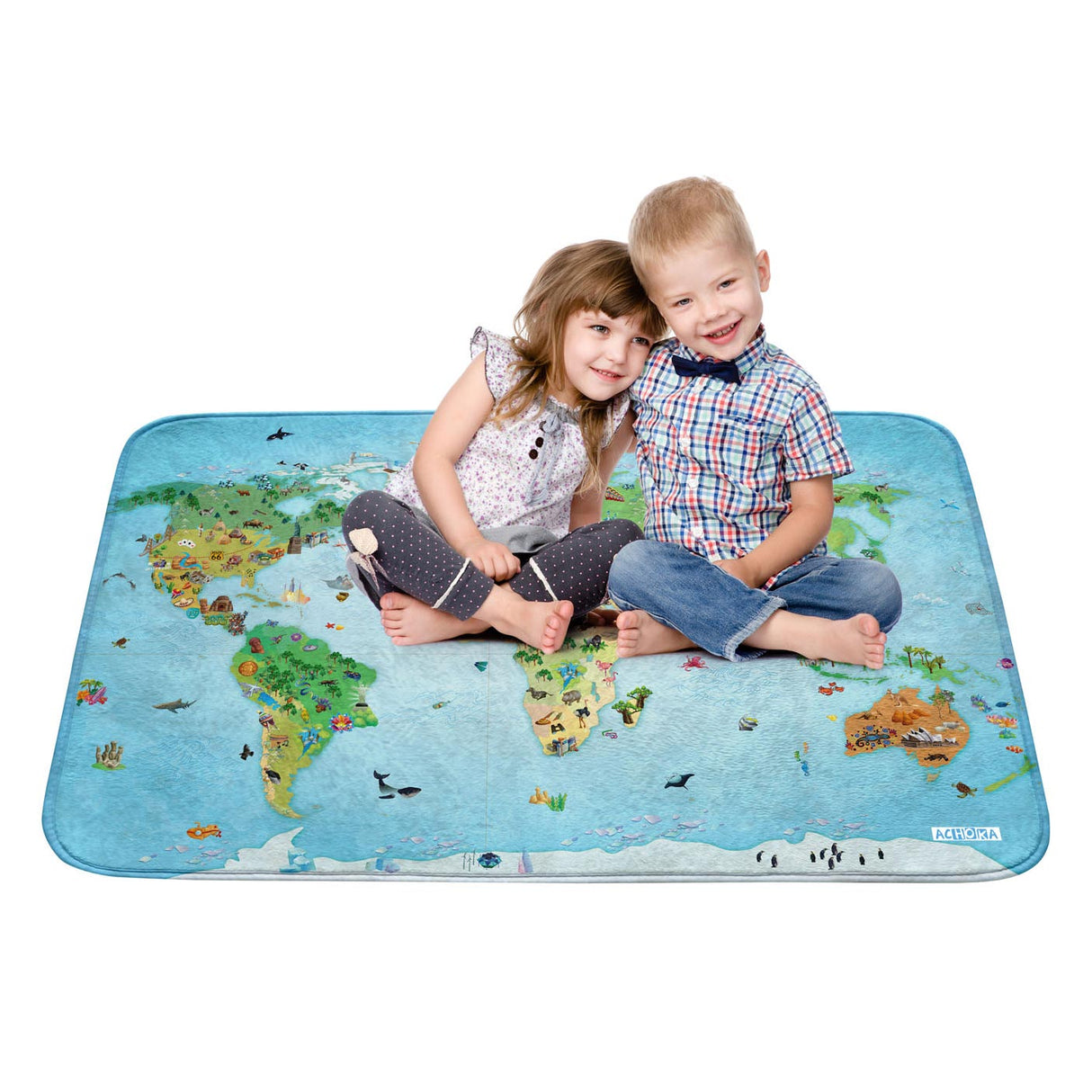 Achoka play rug around the world, 100x150cm