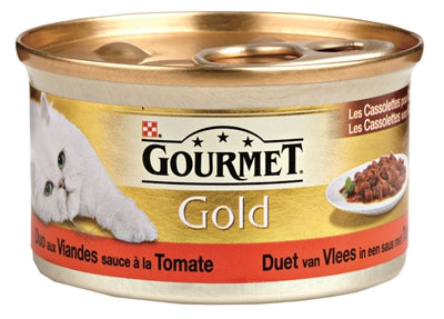 Cassolettes de oro gourmet Duet Van Vlees en Saus con tomates