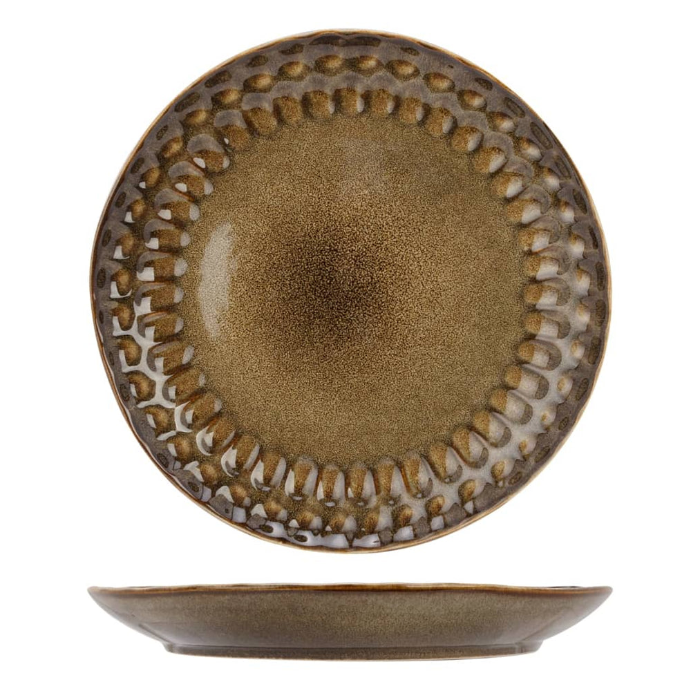 Assiette à la mode confortable confortable ARAKI HAMANGE 6 STS Ø27 CM BRUN