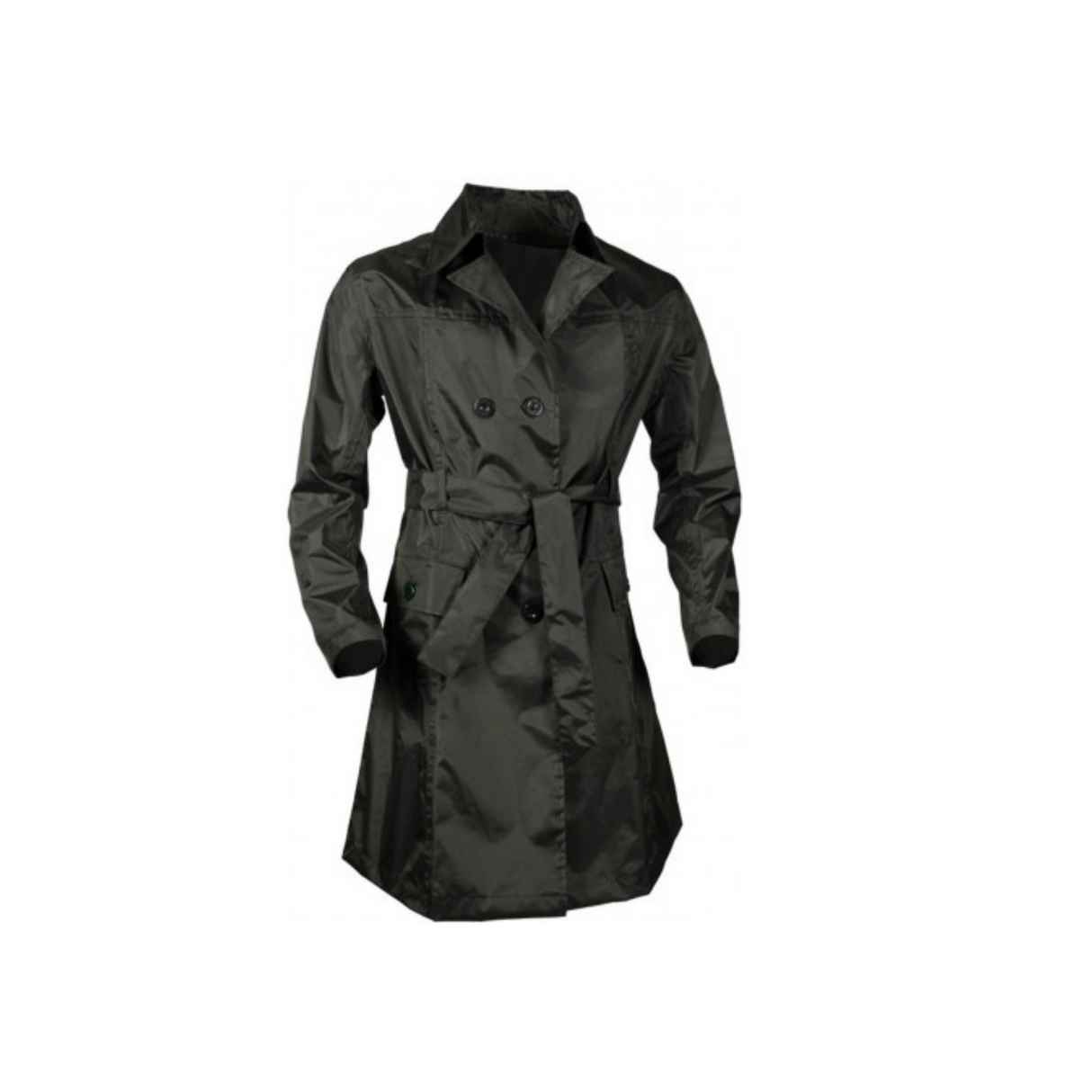 Dr rain mantle ladies, size L. black, with removable hood, 2 bags, + carrier bag