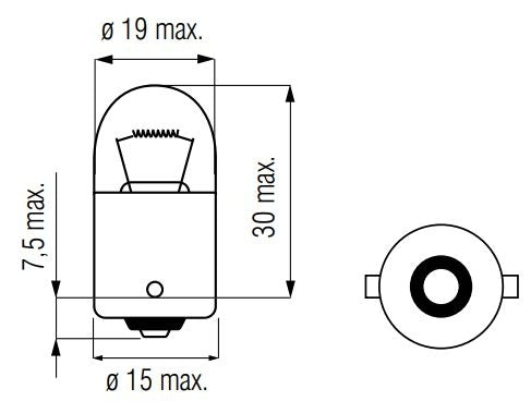 BOSMA LAMP 12V-10W BA15S