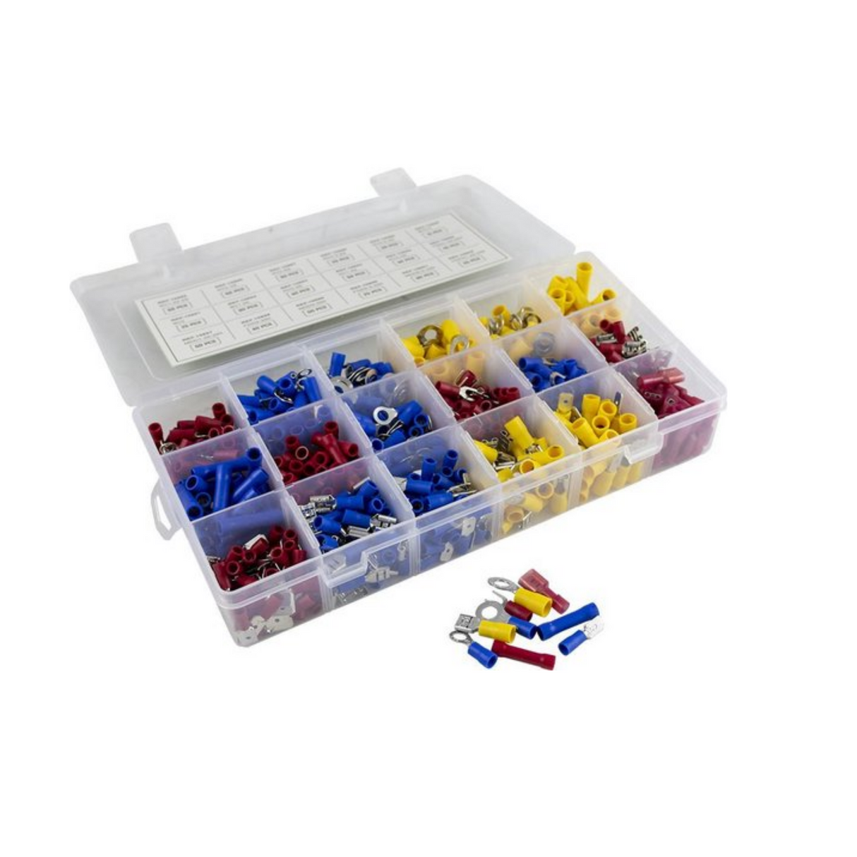 Cable shoe range, 270 pieces in storage box.