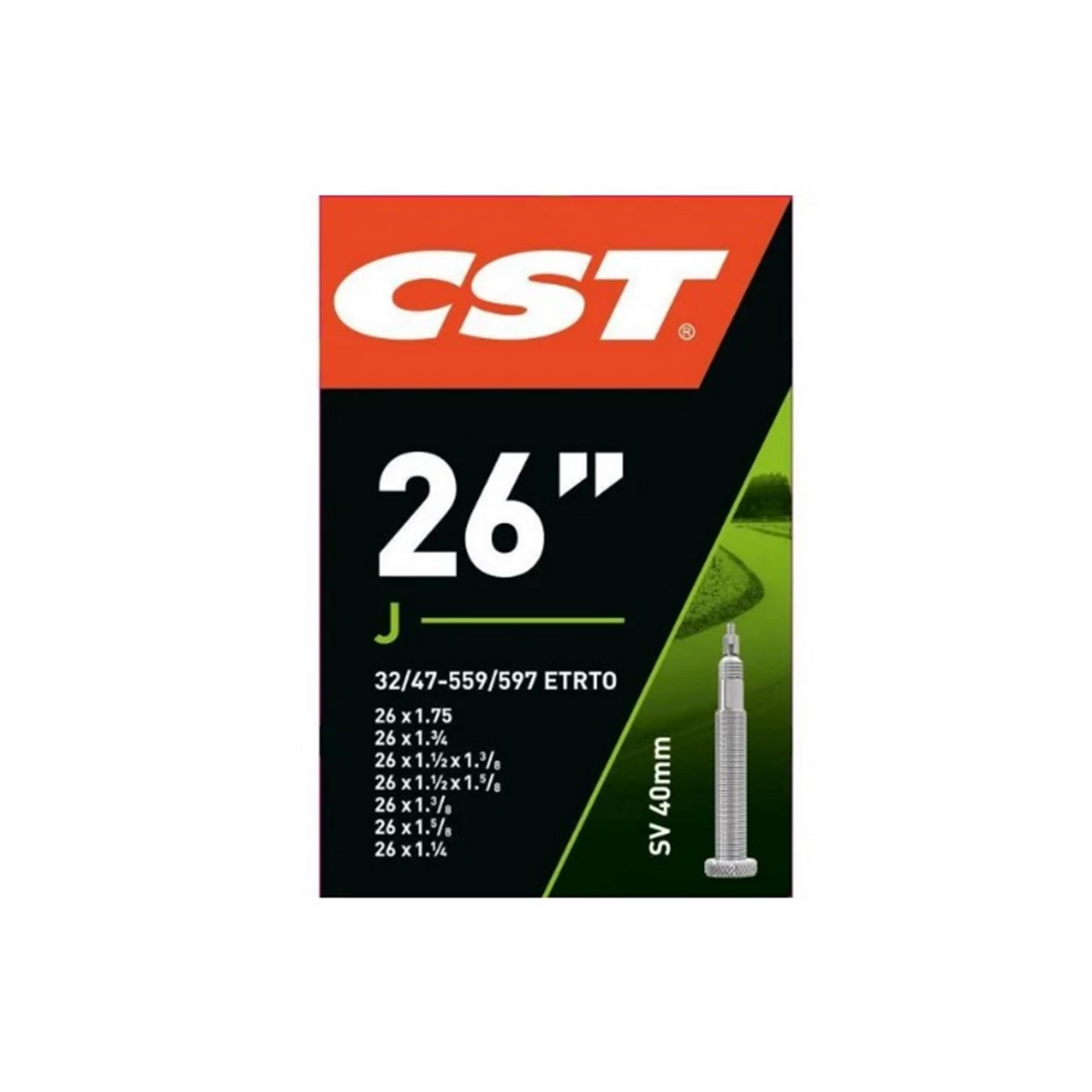 CST inner tube 26 x1.75-1 1 4 Etro 32 47-559 597, valve: Presta French 40mm