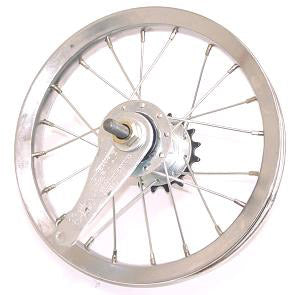 Shimano rear wheel 12 1 2 x 2 1 4 chrome with imitation hub