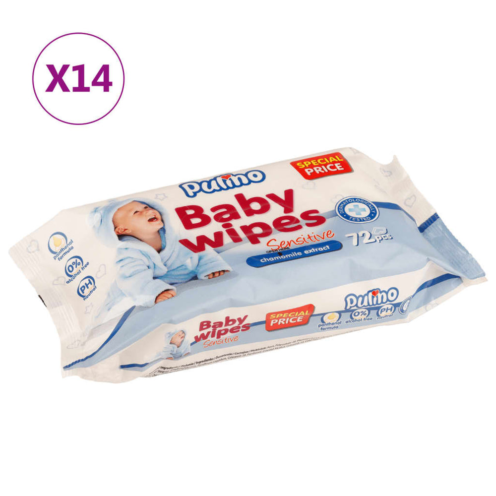 Vidaxl Baby Wipes 14 packs 1008 lingettes
