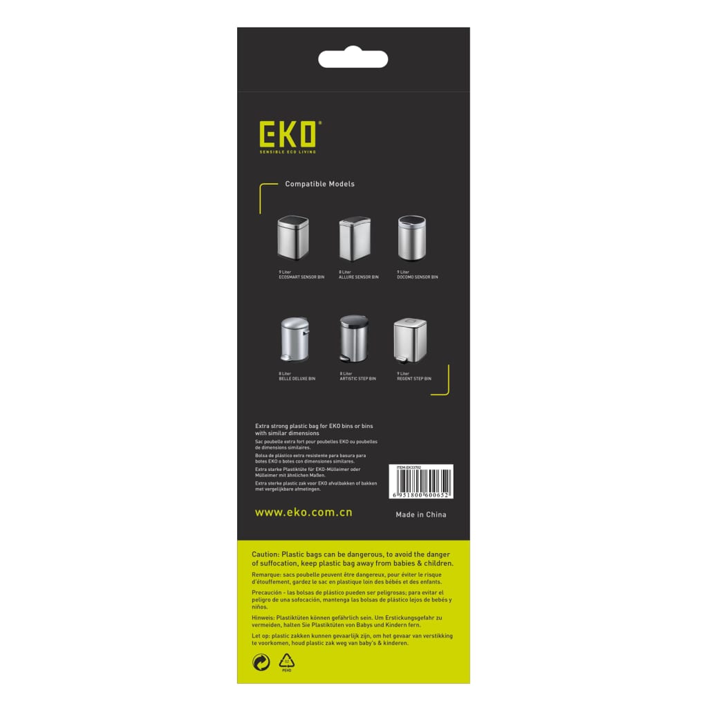 Eko Eko Garbage Sac Set B 24x25 St 7-9 L blanc