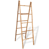 Échelle de serviette double vidaxl avec 5 étapes de bambou 50x160 cm