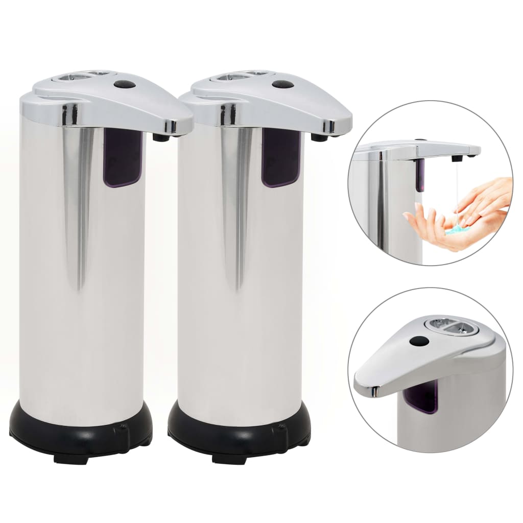Dispens de savon VIDAXL Capteur infrarouge 600 ml 2 PCS