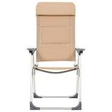Chaises de camping Vidaxl 2 ST 58X69X111 CM CRAME D'ALUMINUM