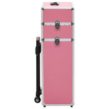 Vidaxl Makeup chariot en aluminium rose