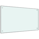 Vidaxl Splash Screen Kitchen 90x50 cm Blanc de verre durci
