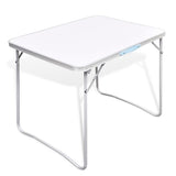 Table de camping vidaxl pliable avec un cadre métallique 80 x 60 cm