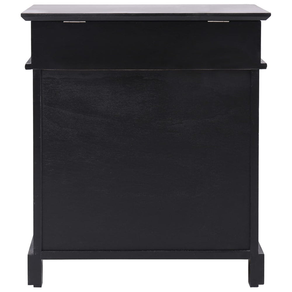 Vidaxl Shoe Cabinet 50x28x58 cm Paulowniahout Black
