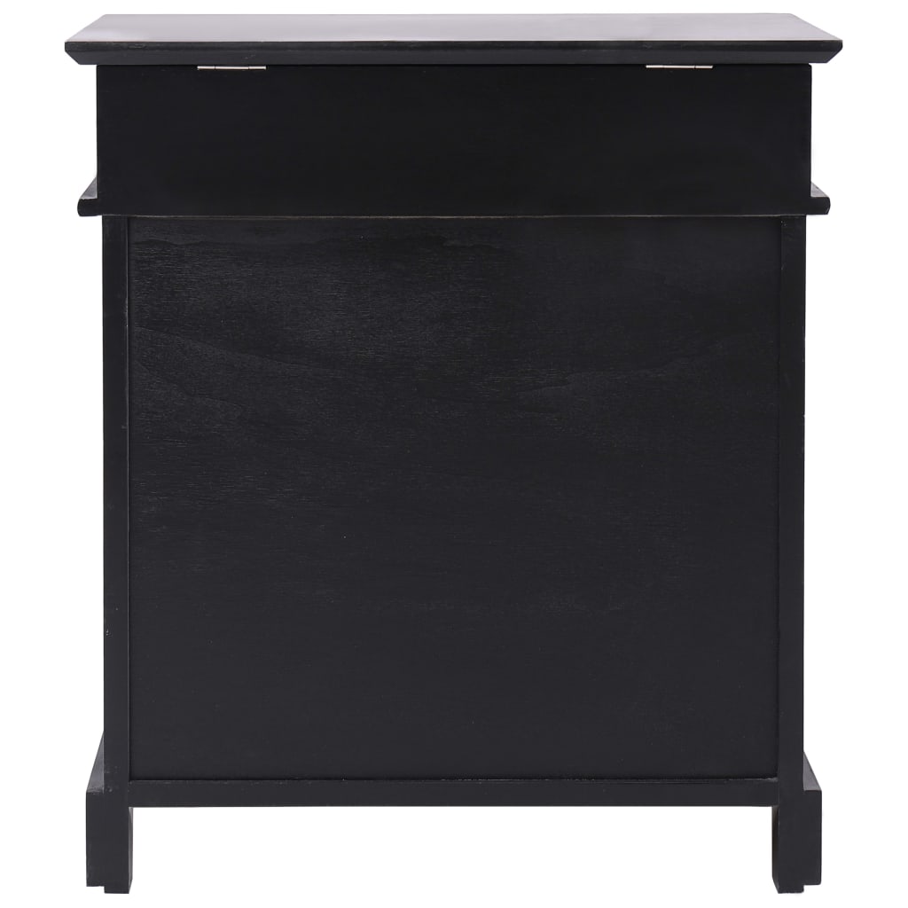 Vidaxl Shoe Cabinet 50x28x58 cm Paulowniahout Black