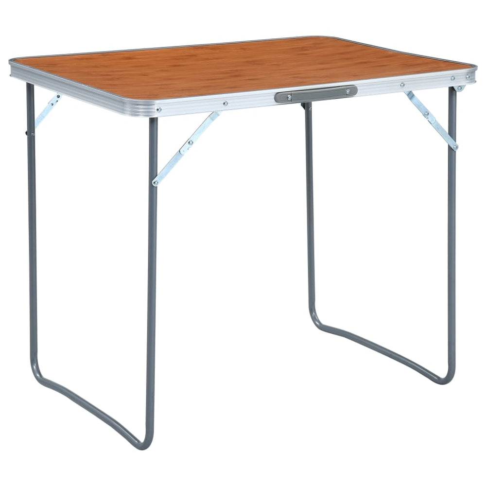 Table de camping vidaxl pliable avec un cadre métallique 80x60 cm