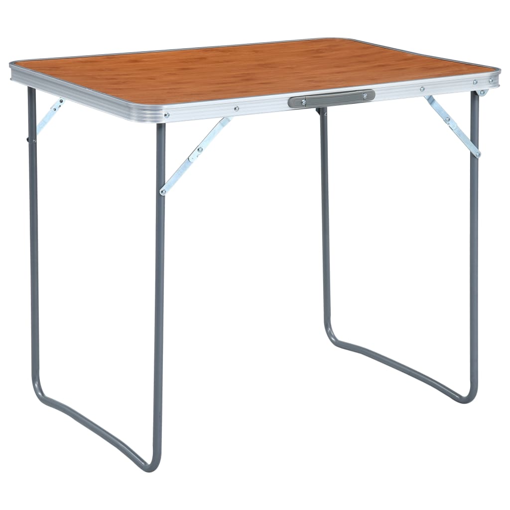 Table de camping vidaxl pliable avec un cadre métallique 80x60 cm